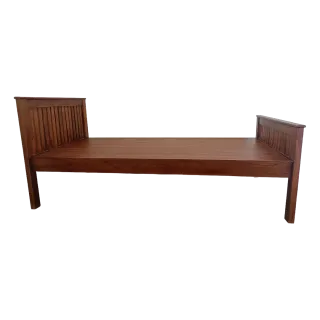 Slatted Teak Wood Single Cot