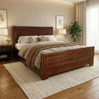 Teak Wood King Size Bed