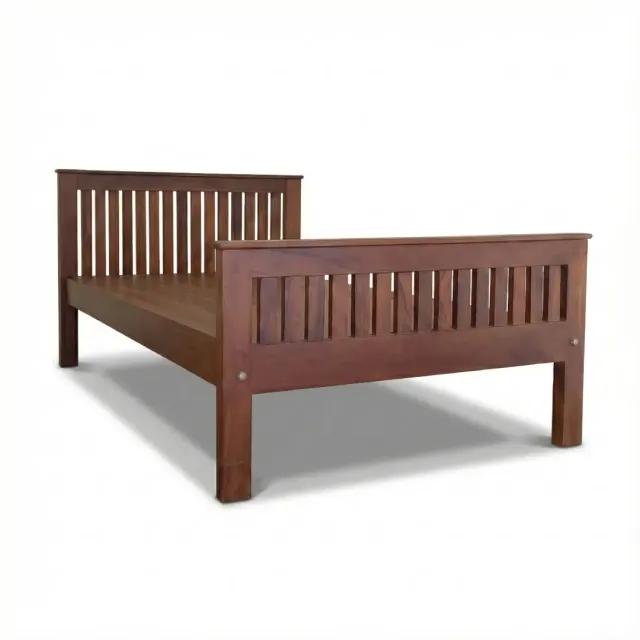 Slatted Teak Wood Single Cot