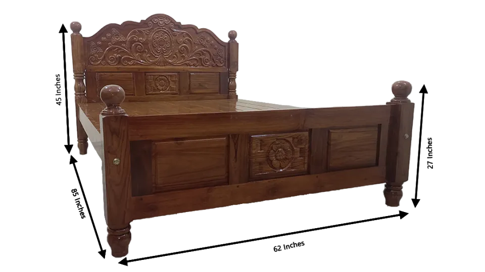 Royal King Size Teak Wood Bed