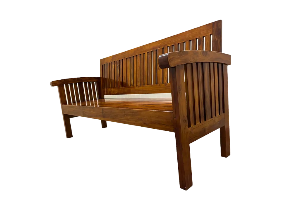 Arc Rest 3 Seater Teak Wood Sofa