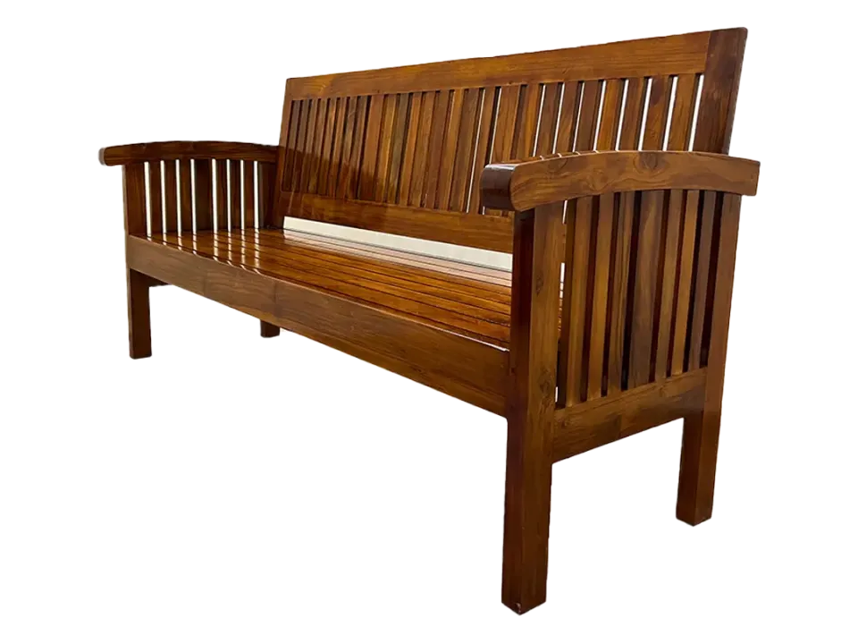 Arc Rest 3 Seater Teak Wood Sofa