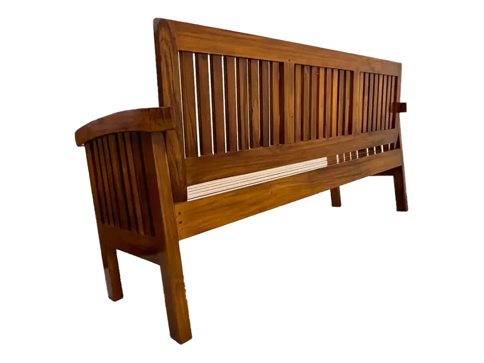 Arc Rest 3 Seater Teak Wood Sofa