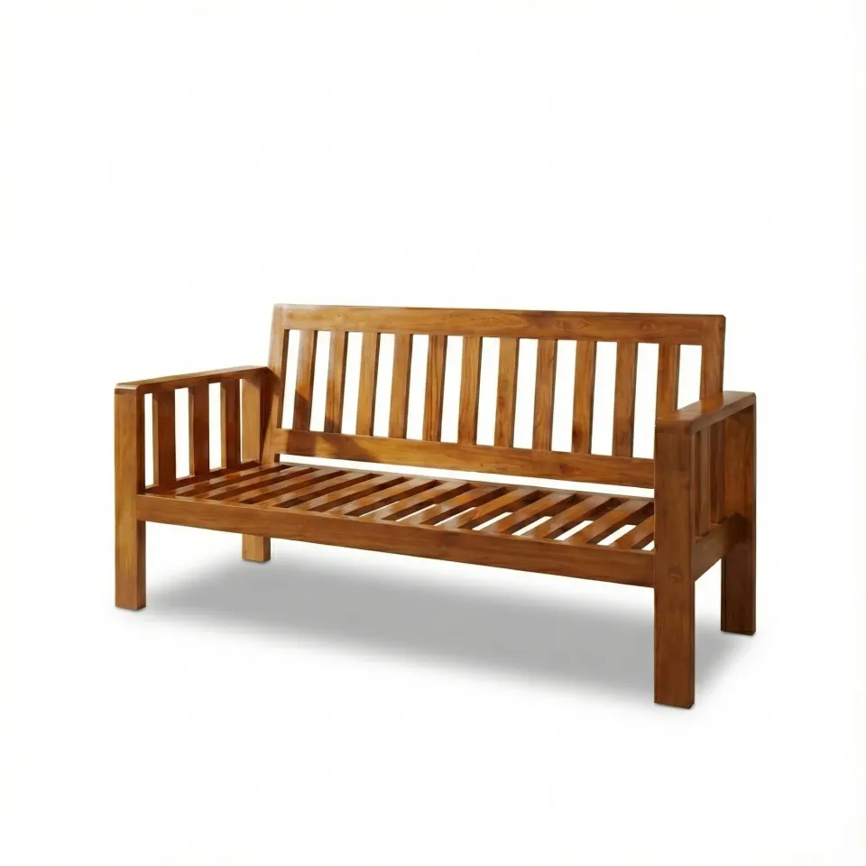 Royal Curve Teak Sofa Set – Solid Teak Wood 3+1+1 Seater